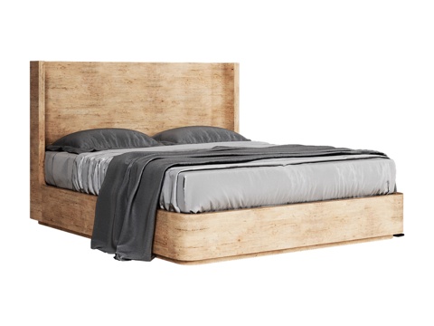  OM 180x200现代风格床3d模型 