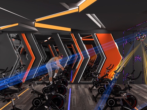  动感单车3d模型 