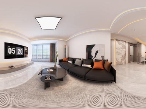  现代简约客餐厅厨房卫生间 