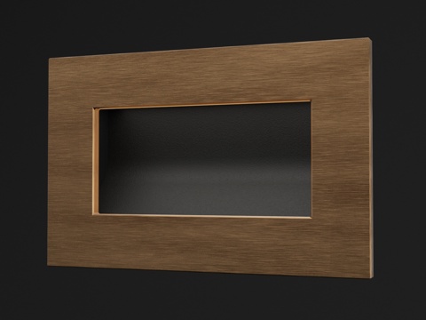  时尚黄铜矩形台灯3d模型 