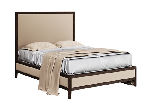  OM床160x200配软质床头板及低矮床尾板3d模型 