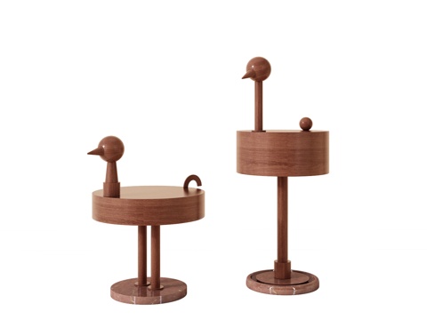 现代木质茶几 边几 角几 几类 异形茶几 圆几su模型