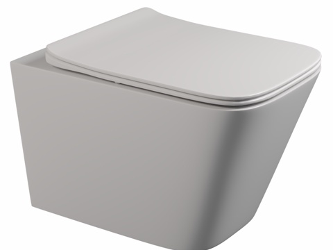  ABBER Rechteck AC1201 壁挂式马桶3d模型 