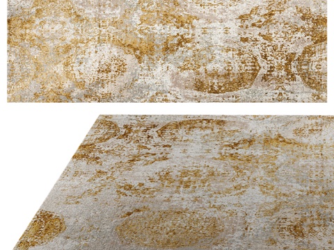  地毯“西好莱坞” PJ23554-灰色-金色 艺术生活3d模型 