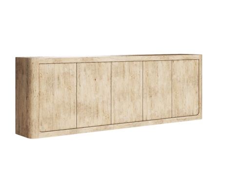  OM 现代风格五门底柜3d模型 