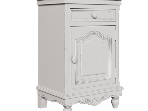  OM经典风格左开式床头柜3d模型 