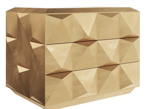  OM 三抽屉设计师风格柜3d模型 