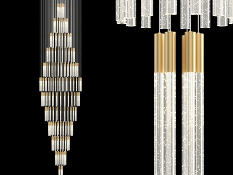  大型吊灯 IT-Laser-Bubbles-267-55883d模型 