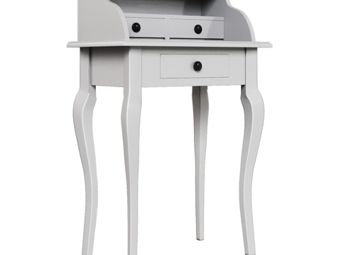  OM经典风格弧形腿书桌3d模型 