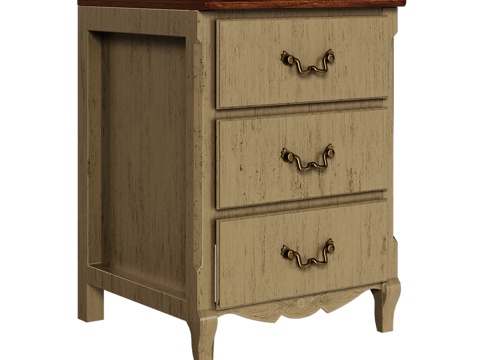  OM 3抽屉柜 60厘米 厨房系列3d模型 