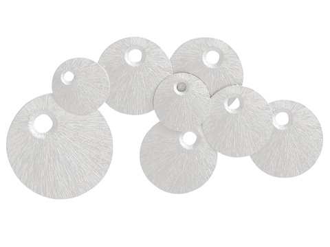  OM玻璃风格银色圆形浮雕面板3d模型 