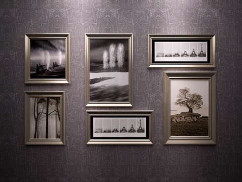  现代挂画 欧式挂画3d模型 