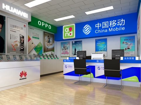  现代移动手机店3D模型3d模型 