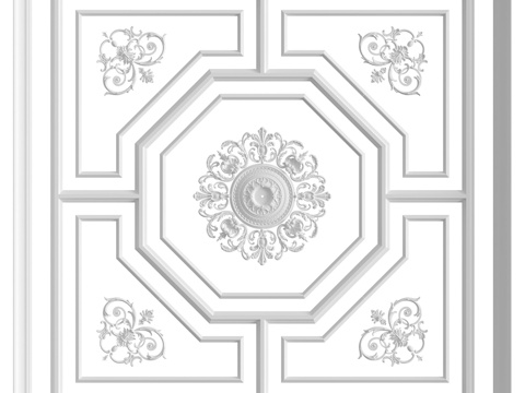  天花板构图第52号3d模型 