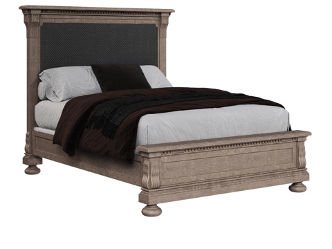  OM 140x200 床，低脚板，软饰边，美式风格3d模型 