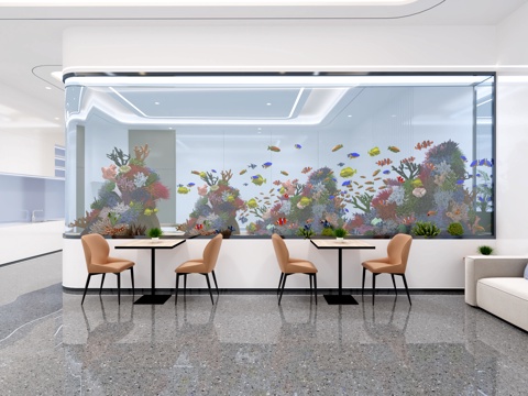  鱼缸水族馆3d模型 