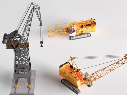 现代起重机 吊车su模型