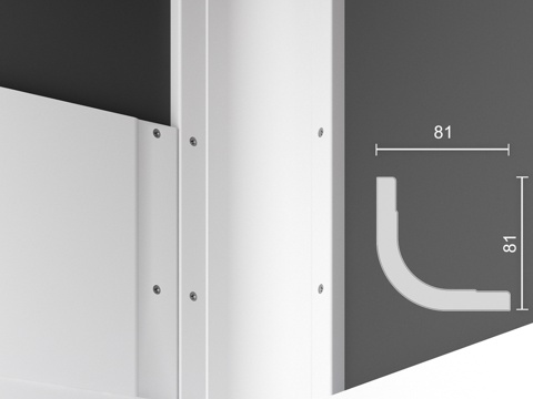  半径石膏连接件 SRG 005 (81x81)3d模型 