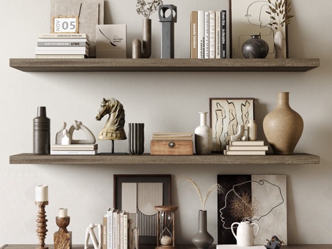  中古风摆件3d模型 