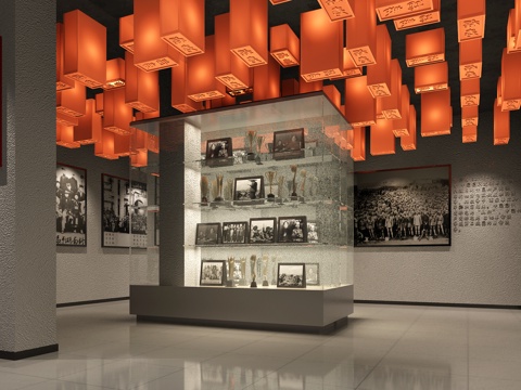  社区风采展 红色教育展 党史展 历史展3d模型 