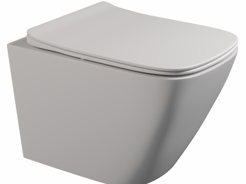  ABBER Rechteck AC1200 壁挂式马桶3d模型 