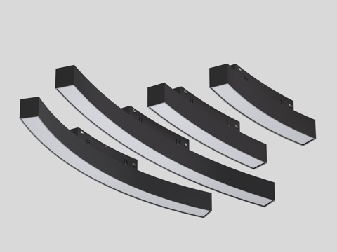  适用于弧形母线槽的OM轨道灯 Elektro3d模型 