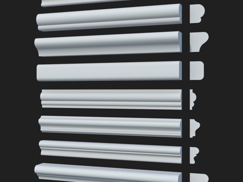  LepGrand光滑装饰线条。37号套装3d模型 