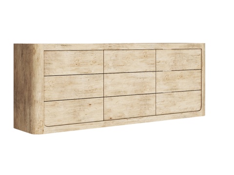  OM 现代风格9抽屉柜3d模型 