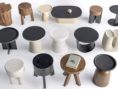 现代茶几 客厅茶几su模型