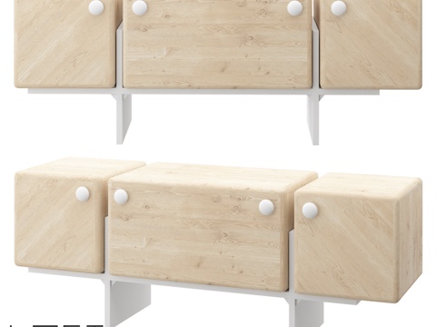  LoftDesigne 80616 型号抽屉柜3d模型 