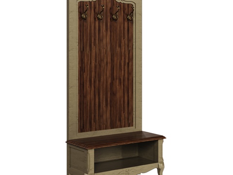 OM经典风格玄关开放式衣柜3d模型