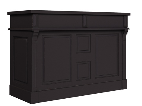 OM 经典款松木台面吧台 160x107 cm3d模型