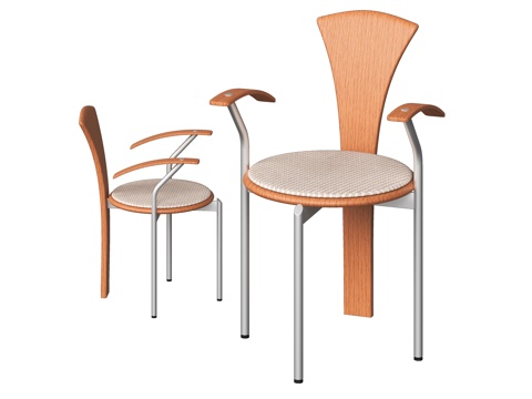 现代单椅su模型su模型