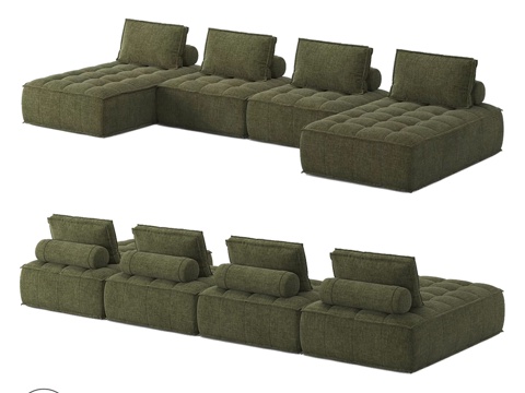  OM AMSTER四人座沙发3d模型 