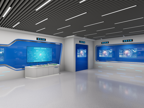  现代电信展厅su模型 