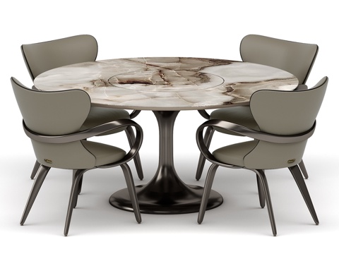  配餐桌Apriori T 160x160（反转款3d模型 