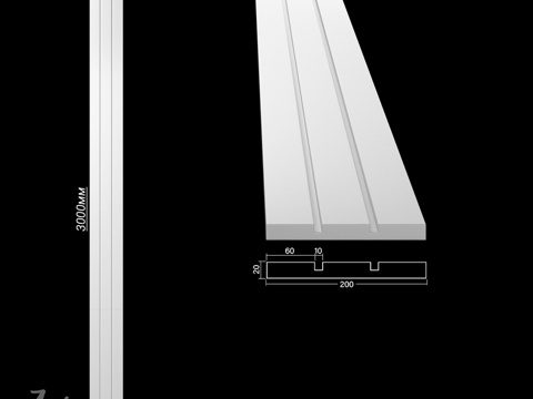 条纹-三重奏 3.03d模型 