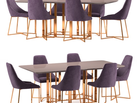  OM椅子与餐桌 Amadeus3d模型 