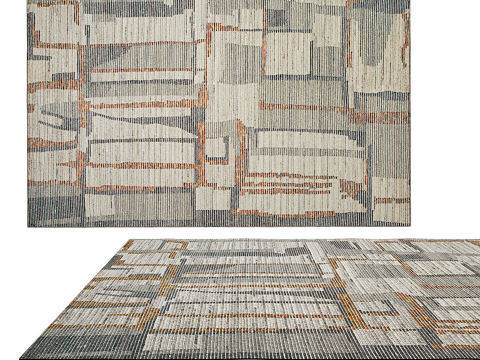  现代简约装饰地毯 地毯 简约地毯 客厅地毯 造型地毯 花纹地3d模型 