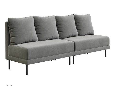  OM BELLA四人座沙发3d模型 