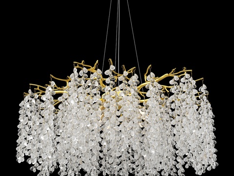  金色吊灯 07879-76.33 OM3d模型 