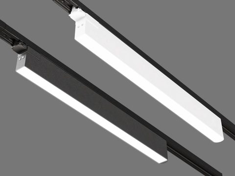  OM LED轨道灯，适用于三相母线槽Elektros3d模型 