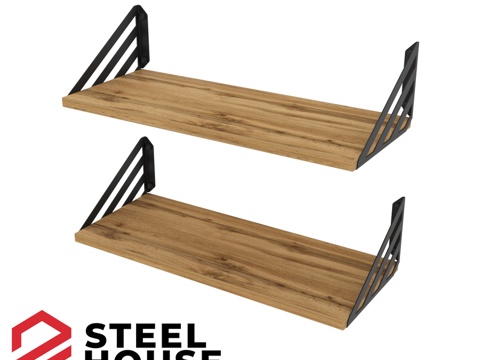  OM 三条纹钢制厨房壁架3d模型 