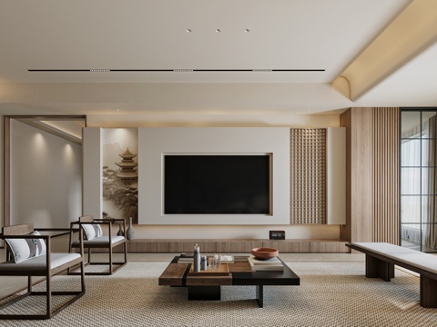  宋式美学新中式-自制3D模型3d模型 