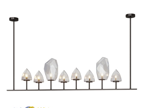  OM悬挂式水晶吊灯Lussole Antioch LSP-83d模型 