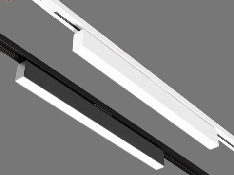  OM LED轨道灯，适用于单相母线槽3d模型 
