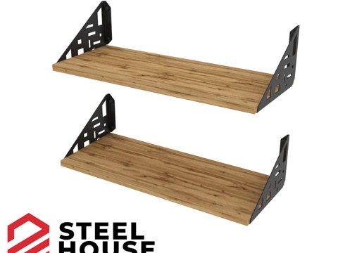  OM 厨房用马赛克钢制壁架3d模型 