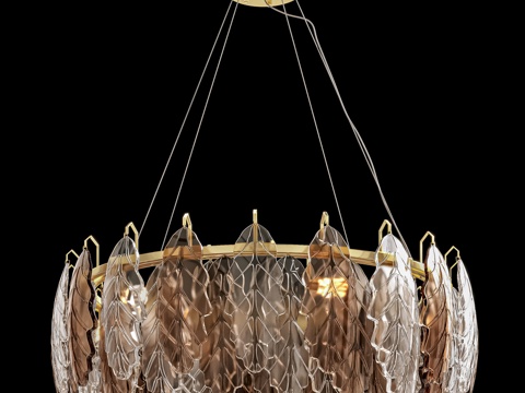  OM水晶豪华枝形吊灯TREVI SP 6黄铜镀铬款3d模型 