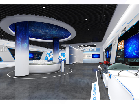 现代科技展厅su模型