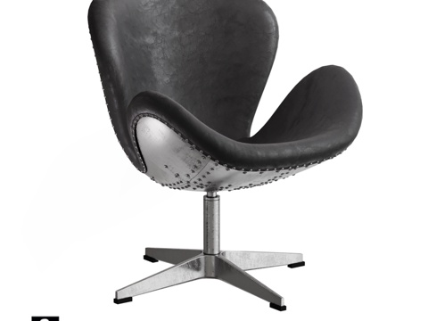  OM 旋转椅 Clover Black Rotates3d模型 